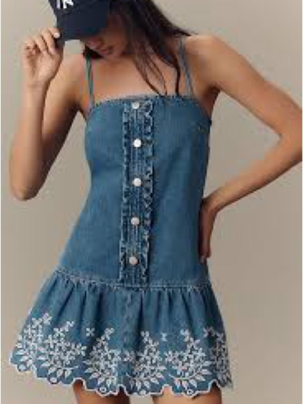 Damson Madder Lana Drop Waist Mini Dress NWT